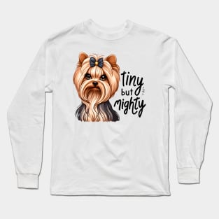 Cute yorkshire terrier dog. Gift for yorkie owners. Long Sleeve T-Shirt